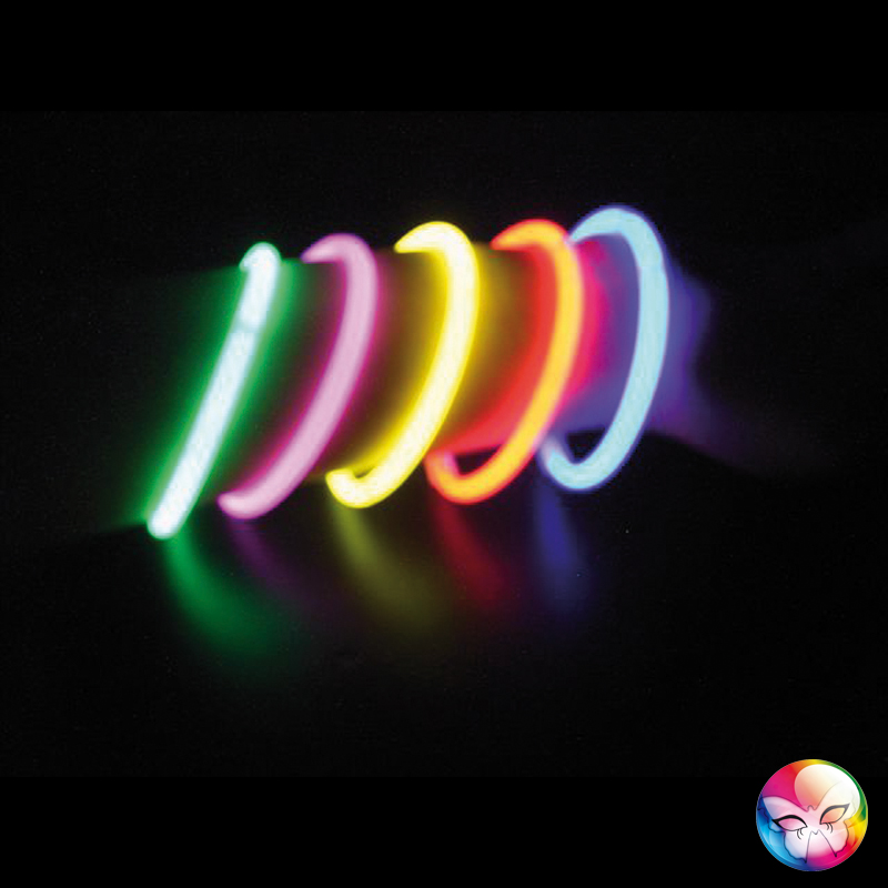 Bracelet lumineux 20 cm tube de 50  colories assortis