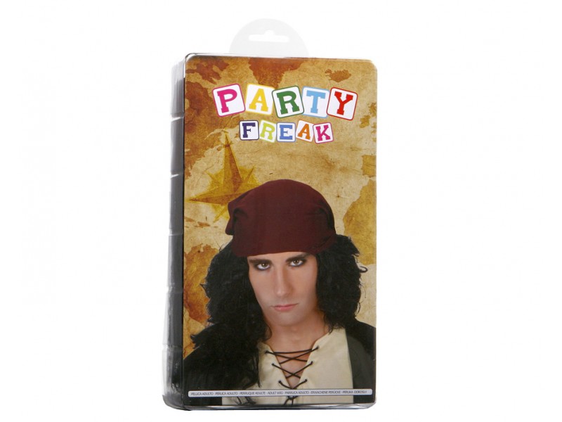 Perruque Pirate Homme Cheveux Fris&eacute;s avec bandanas