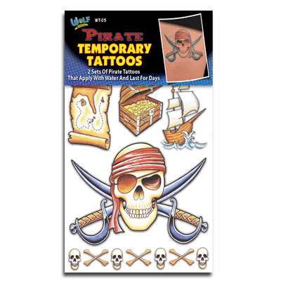 Tattouages Temporaire 4 a 7 jours th&egrave;me Pirates