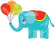 Ballon Alu Anagram forme d'éléphant avec ballons