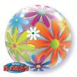 Ballon BUBBLES Qualatex 56cm de diamètre Fleurs Multicolores