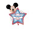 Ballon alu Forme d'étoile avec Mickey  "Happy Birthday" personnalisable