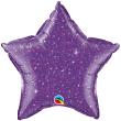 Ballon Alu Etoile Crystal Violet Purple  50cm (20") Qualatex