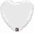 Ballon Alu Qualatex Coeur blanc 45cm (18")