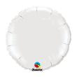 Ballon Alu Rond 18'' 45 cm Qualatex Blanc