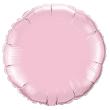Ballon Alu Rond 18'' 45 cm Qualatex Rose Pale Perlé