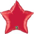 Ballon Alu étoile Ruby Red 36 "  Qualatex  90 cm