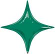 Ballon Alu forme d'étoile à quatre pointes STARPOINT Vert  (20") 50cm