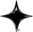 Ballon Alu forme d'étoile à quatre pointes STARPOINT Noir  (40")1 metre