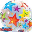 Ballon BUBBLES Qualatex 56cm de diamètre étoiles