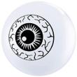 Ballon Qualatex Blanc impression yeux 5" (12.5cm) "eyeball topprint" Poche de 100 Ballons