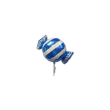 Ballon alu Rond Forme de Bonbon 48 cm BLEU ROI à rayures