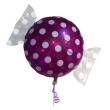 Ballon plastique Rond Forme de Bonbon 48 cm VIOLET