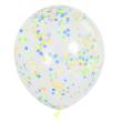 Ballon Transparent avec Confettis Multicolores Pastel 12" (30cm) poche de 3