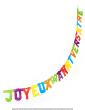 Guirlande carton - joyeux anniversaire - multicolore - 2m