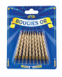 10 Bougie Or Avec Bobèches