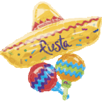 Ballon Alu forme de Sombrero Mexicain Fiesta