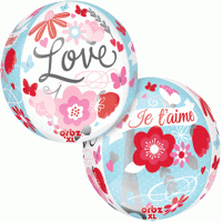 Ballon alu ORBZ 40 cm LOVE et Je T&#039;Aime