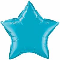 Ballon Alu Etoile turquoise 50cm (20) Qualatex