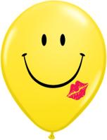 Ballon Qualatex Smile Face &amp; Kiss assortis 11(28cm) Poche de 25 ballons