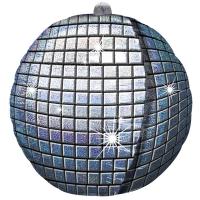 Ballon Alu Forme de Boule &agrave; facettes Holographique Disco