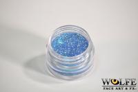 Paillettes Glitter Bleu Iris&eacute; brillant en pot de 16gr  Wolfe FX