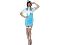 Costume Adulte H&ocirc;tesse de L&#039;air Bleu Taille 38/40 et 42/44