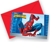 6 Cartes d&#039;invitations + enveloppes  SPIDERMAN 4 