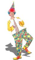 Costume adulte luxe clown combinaison avec cerceau en taille 52 et 56