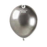 Ballon  12&#039;&#039; 30 cm SHINY Argent Silver en poche de 5 ballons