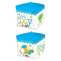 Ballon Alu Anagram en forme de Cube  Baby Boy   38 X 38 cm