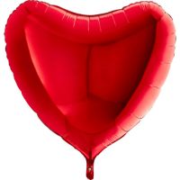 Ballon Alu Coeur Rouge Grabo  36 91cm