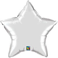 Ballon Alu Etoile  Argent 50cm (20) Qualatex