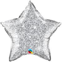 Ballon Alu Etoile Crystal Argent 50cm (20) Qualatex