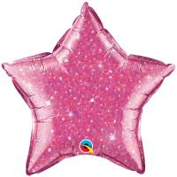 Ballon Alu Etoile Crystal Rose Fushia 50cm (20) Qualatex