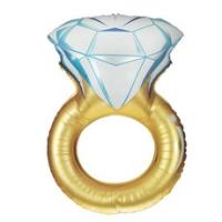 Ballon Alu Forme de Bague avec diamant 37 (90cm)