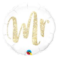 Ballon Alu Qualatex 45 cm 18&Prime; Mr. Glitter Gold