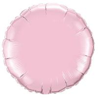 Ballon Alu Rond 18&#039;&#039; 45 cm Qualatex Rose Pale Perl&eacute;