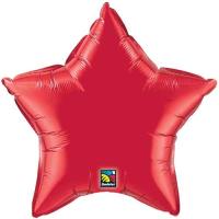 Ballon Alu &eacute;toile Ruby Red 36   Qualatex  90 cm