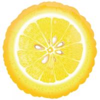 Ballon Alu forme de Tranche de Citron JAUNE