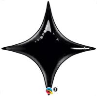 Ballon Alu forme d&#039;&eacute;toile &agrave; quatre pointes STARPOINT Noir  (40)1 metre