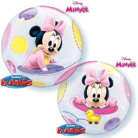 Ballon BUBBLES Qualatex 56cm de diam&egrave;tre Minnie Baby Disney baby