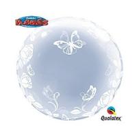 Ballon Bubble Deco Bubble 24  ( 61 cm ) Elegant Roses &amp; Butterflies