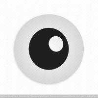 Ballon GEMAR Blanc impression yeux 5" (12.5cm)  topprint" Poche de 100 Ballons