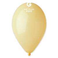 Ballon GEMAR 12&#039;&#039; 30 cm  Jaune B&eacute;b&eacute; ( macaron pastel) en poche de 50 ballons