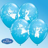 Ballon Qualatex 11 28cm  impression Disney Olaf de Frozen la Reine des Neiges poche de 25 ballons