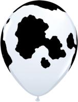 Ballon Qualatex Impression Peau de vache noir et blanc 11 (28cm) &agrave; l&#039;unit&eacute;
