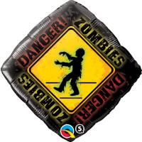 Ballon alu Danger Zombies 18 (45cm)