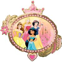 Ballon alu Forme de Miroir Rond des Princesses Royales Disney Super Shape 86 cm de large
