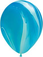Ballons Qualatex Superagate Bleu 11(28cm) poche de 25